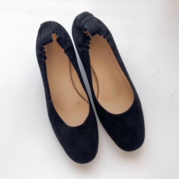 Everlane | Everyday Black Suede Block Slide Heels - Picture 7 of 10